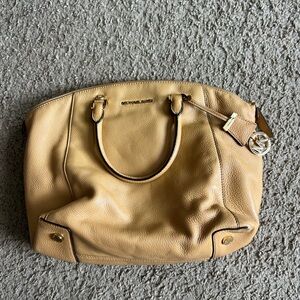 Michael Kors Tan Satchel Bag with Detachable Strap